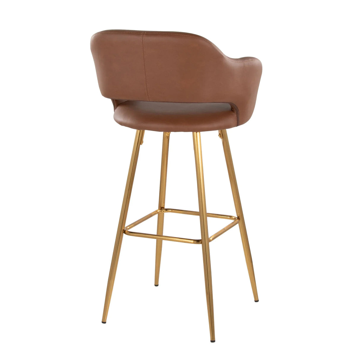 Margarite - Contemporary Fixed Height Barstool With Footrest (Set of 2) With Square - Furniture Home Direct
