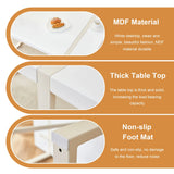 Dining Table Industrial Rectangular MDF Metal Frame White - Furniture Home Direct