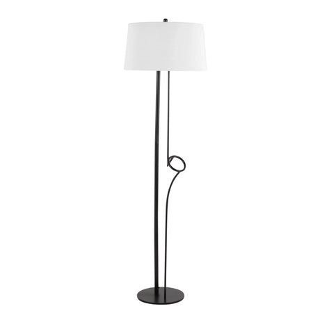 Shadow Contemporary Floor Lamp - Black / White - Furniture Home Direct