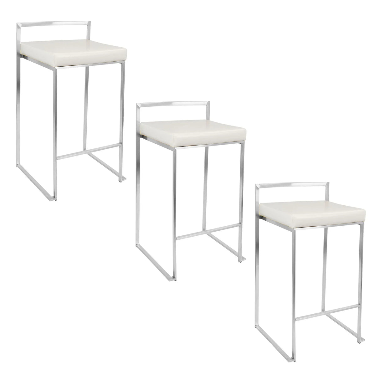 Fuji - Elegant Design Contemporary Stackable Counter Stool - Furniture Home Direct