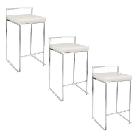 Fuji - Elegant Design Contemporary Stackable Counter Stool - Furniture Home Direct