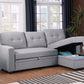 Upholstered Pull Out Sectional Sofa With Chaise - Furniture Home Direct