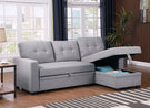 Upholstered Pull Out Sectional Sofa With Chaise - Furniture Home Direct