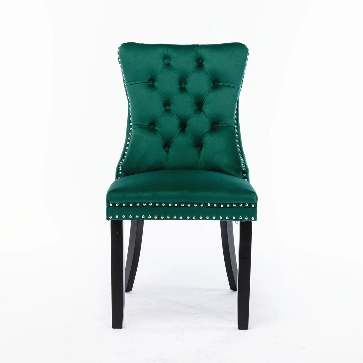 Nikki - Modern, High-End Tufted Solid Wood Contemporary Velvet Upholstered Dining Chair With Wood Legs Nailhead Trim (Set of 2) - Furniture Home Direct