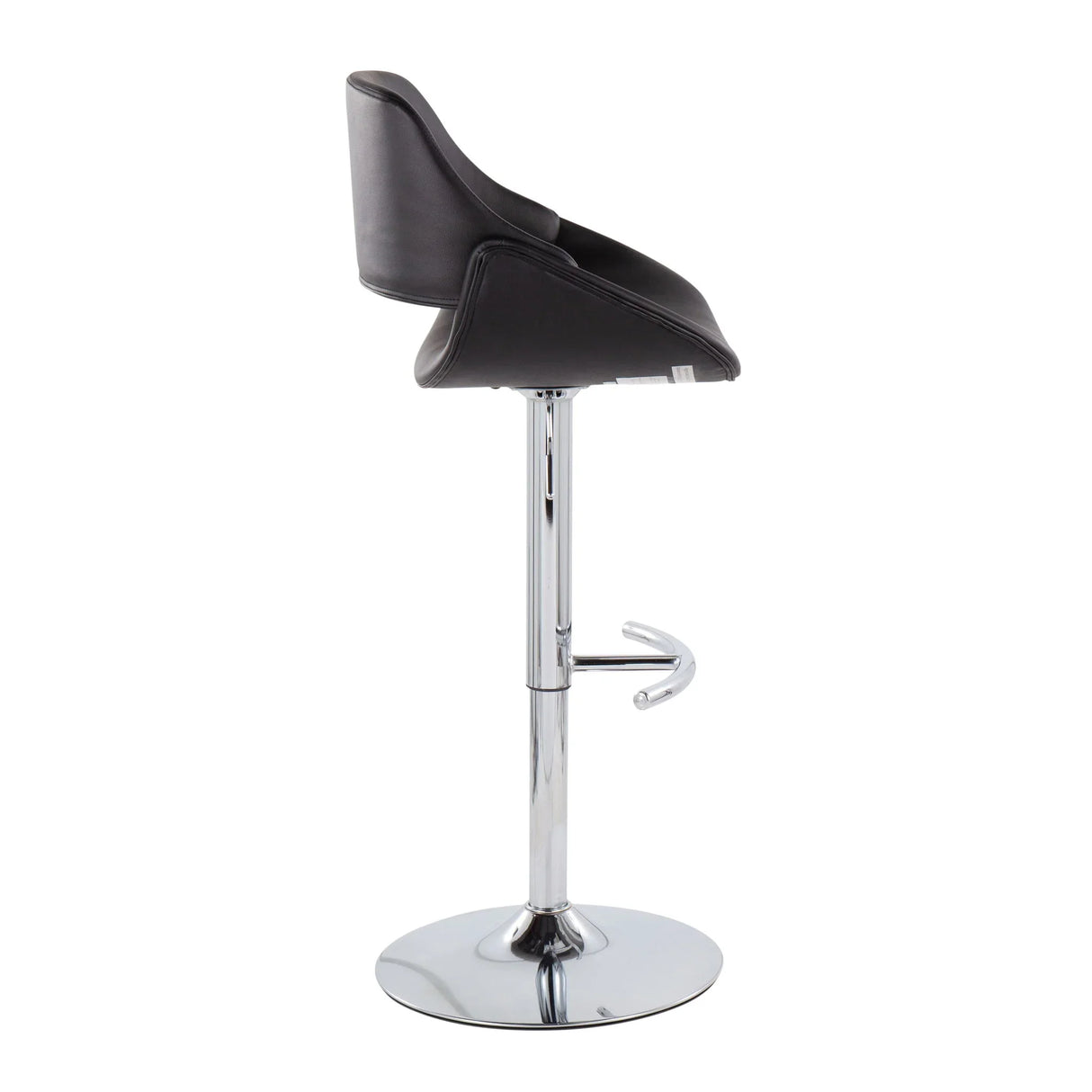 Fabrico - Contemporary Adjustable Bar Stool With Rounded T Footrest (Set of 2) - Furniture Home Direct
