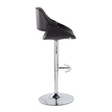 Fabrico - Contemporary Adjustable Bar Stool With Rounded T Footrest (Set of 2) - Furniture Home Direct