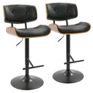 Lombardi - Mid Century Modern Adjustable Barstool - Furniture Home Direct