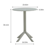 3 Piece Plastic Arm Chair Bistro Grs Premium Ocean Plastic - Furniture Home Direct