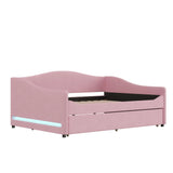Upholstered Daybed With Light And Trundle - Furniture Home Direct