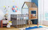 Loft Bed With Roof, Window, Guardrail, Ladder - Furniture Home Direct