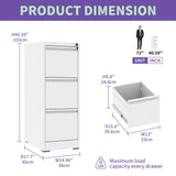 Steel Drawer Vertical File Cabinet With Lock For A4 Legal / Letter Size - Furniture Home Direct