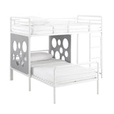 Twin Geo Cutout Colorful L-Shaped Bunk Bed - Furniture Home Direct