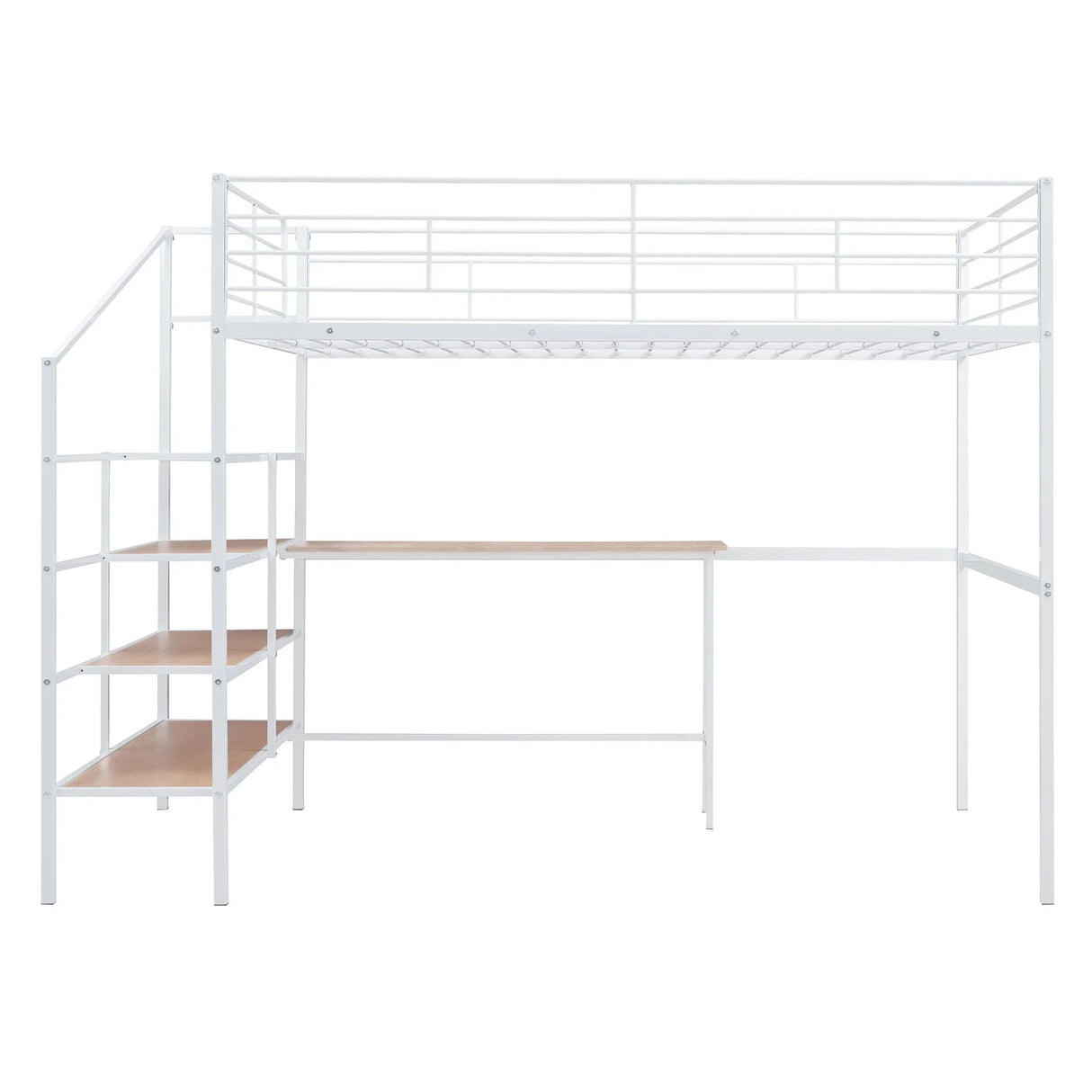 Loft Bed With Desk And Lateral Storage Ladder - Furniture Home Direct