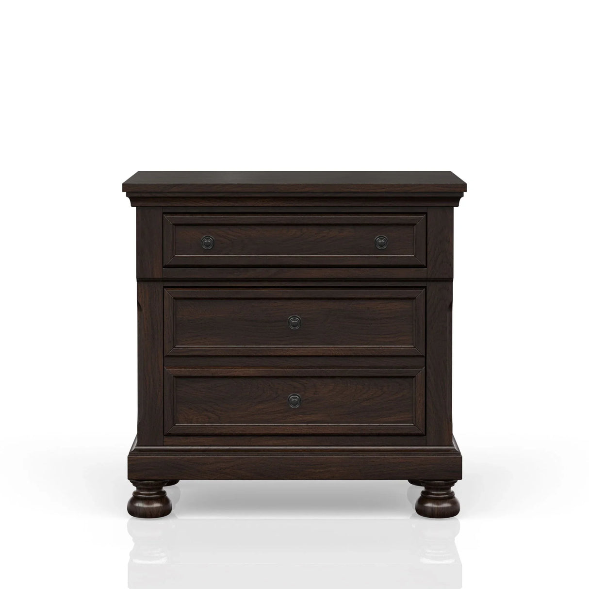 Nightstand Two Storage Drawers - Furniture Home Direct