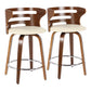 Cosini - Mid Century Modern Fixed Height Counter Stool With Footrest With Swivel (Set of 2) - Furniture Home Direct