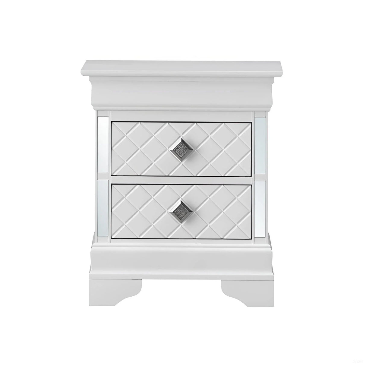 Verona - Accent Nightstand - Silver Champagne - Furniture Home Direct