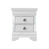Verona - Accent Nightstand - Silver Champagne - Furniture Home Direct