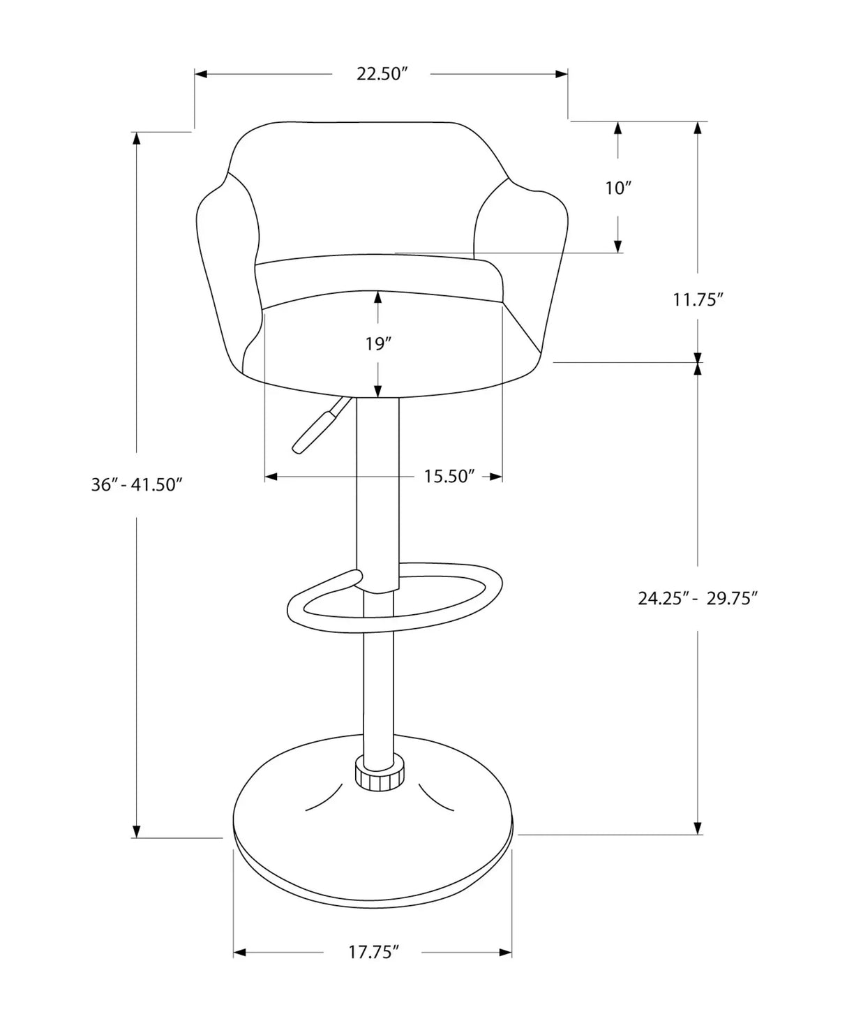 Swivel Stool Bar Height, Adjustable Versatile Seating, Contemporary & Modern - Furniture Home Direct