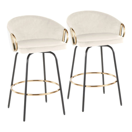 Claire - Contemporary / Glam Counter Stool (Set of 2) - Furniture Home Direct
