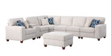 Rene - Sectional Sofa With Ottoman - Beige - Furniture Home Direct