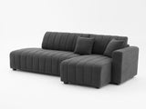 Jessica - Lamb Wool Sectional Sofa With Chaise - Furniture Home Direct