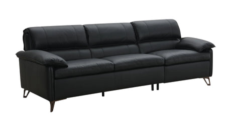 Eilene - Top Grain Leather Sofa - Black - Furniture Home Direct