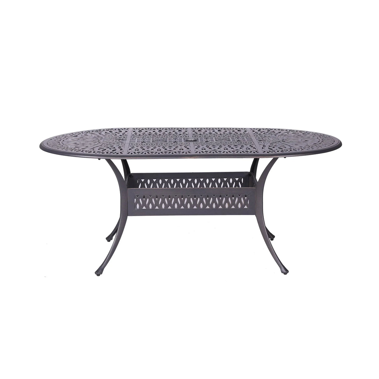 Oval Aluminum Dining Set With Cushions - Furniture Home Direct