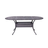 Oval Aluminum Dining Set With Cushions - Furniture Home Direct