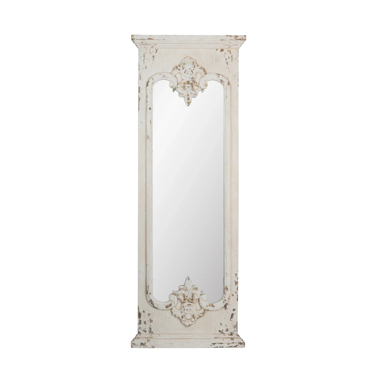 Full Length Mirror With Solid Wood Frame, Floor Mirror For Living Room Bedroom Entryway - White - Furniture Home Direct