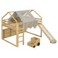Loft Bed With House Shaped Frame And Tent - Furniture Home Direct