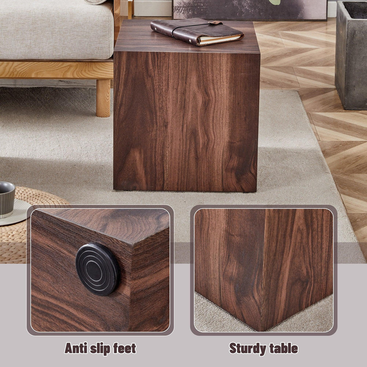 Walnut Wood Grain Coffee Table - Furniture Home Direct