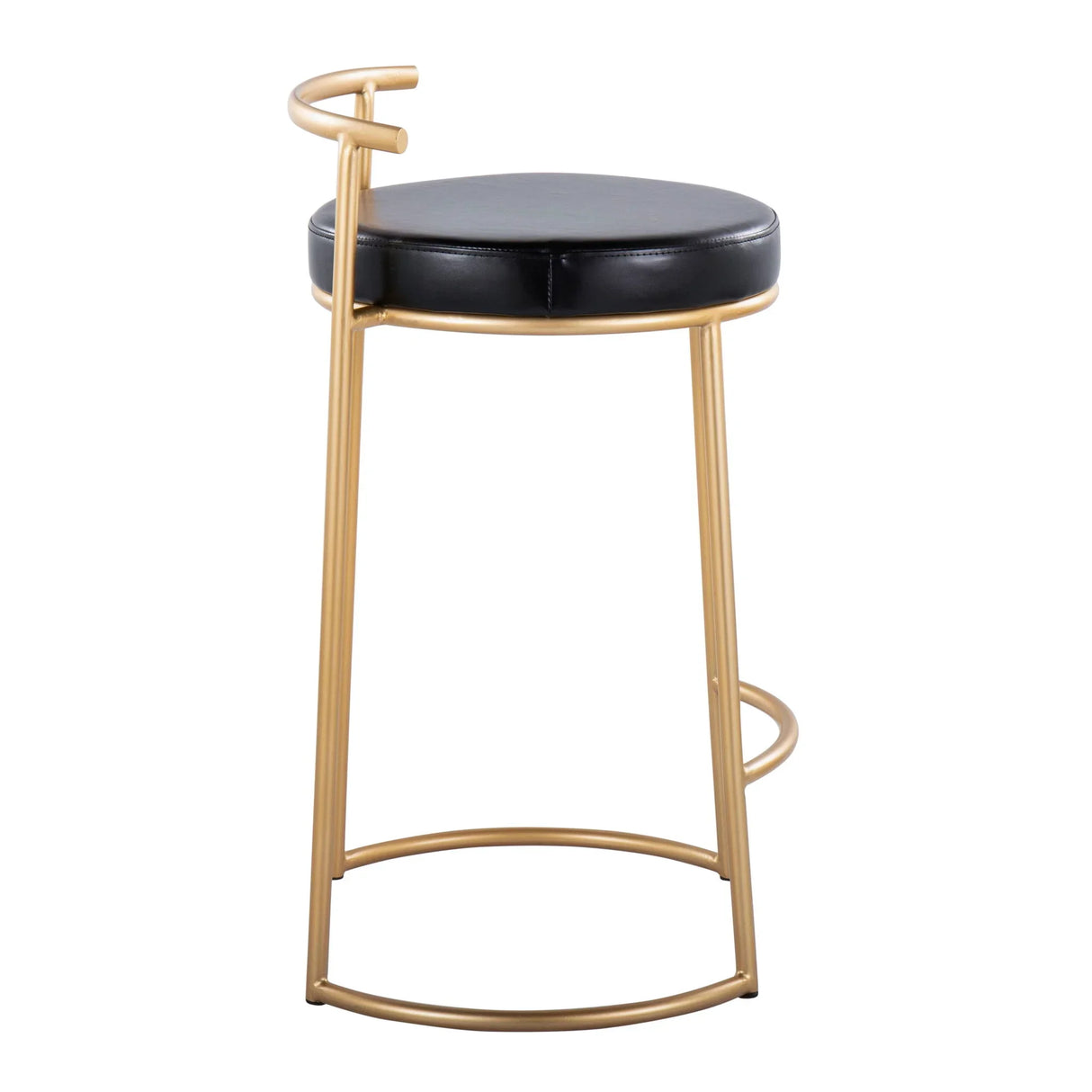 Fuji - Round Contemporary Fixed Height Counter Stool (Set of 2) - Furniture Home Direct