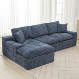 Cloud Sectional Sofa With Double Layer Cushion And Side Pockets, Free-Combined - Furniture Home Direct