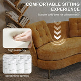 Loveseat Sofa, Upholstered Couch With Metal Legs - Furniture Home Direct