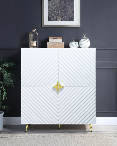 Gaines - High Gloss Accent Cabinet - Furniture Home Direct