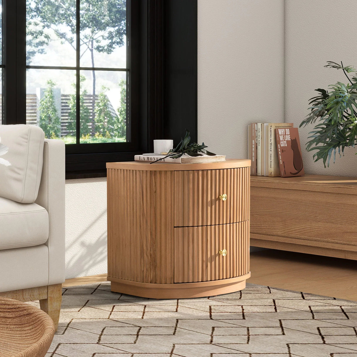 Valentine - 2 Drawer Storage Side Table - Furniture Home Direct