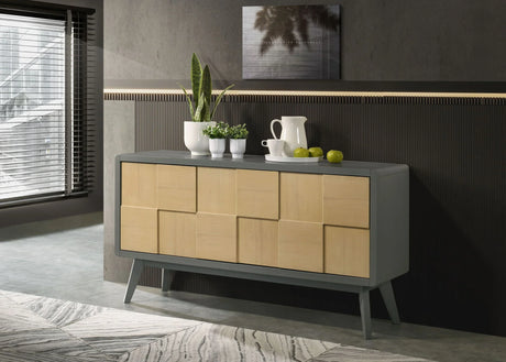 Blayde - Server - Natural / Gray - Furniture Home Direct