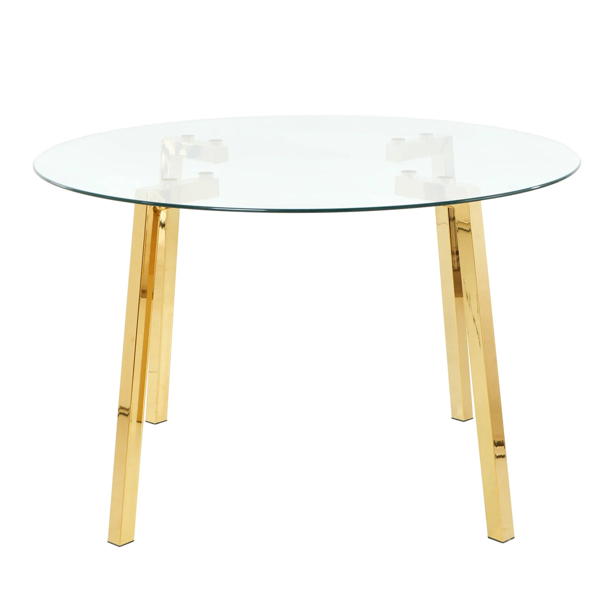 Dining Set Glass Table With Gold Frame Chairs Charcoal - Furniture Home Direct