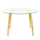 Dining Set Glass Table With Gold Frame Chairs Charcoal - Furniture Home Direct