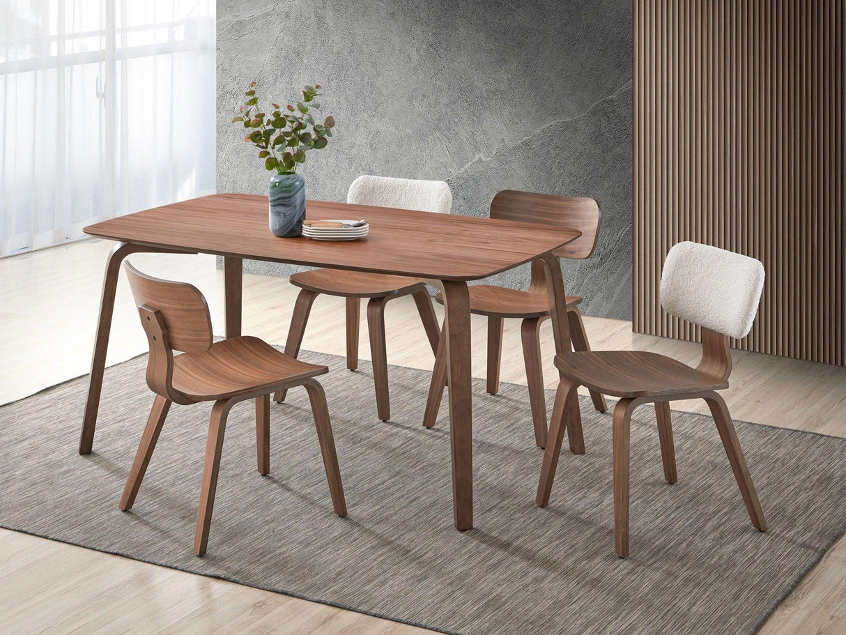 Casson - 5 Piece Dining Room Set - Walnut - Furniture Home Direct