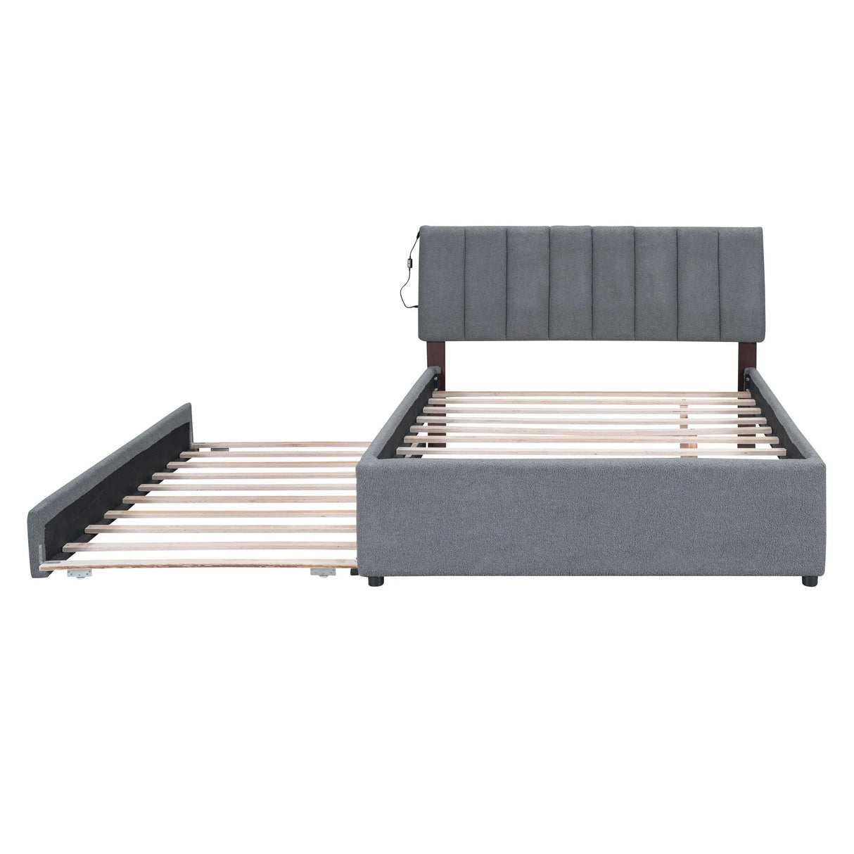 Upholstered Platform Bed With Trundle - Furniture Home Direct