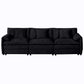 Modern Chenille Oversized Deep Seat Sectional Sofa With Pillows - Furniture Home Direct