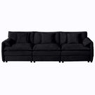 Modern Chenille Oversized Deep Seat Sectional Sofa With Pillows - Furniture Home Direct