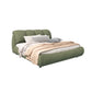 Luxury Upholstered Platform Bed With Oversized Padded Backrest And Solid Wood Frame - Furniture Home Direct