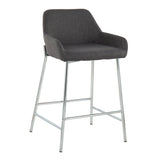 Daniella - Contemporary Fixed Height Counter Stool With Metal Legs (Set of 2) - Furniture Home Direct