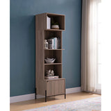 Bakers Rack, Kitchen Display Storage Cabinet - Dark Taupe - Furniture Home Direct