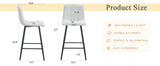 Counter Height Bar Stools Upholstered PU Leather White - Furniture Home Direct