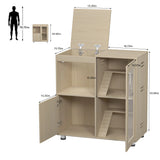 4 Tier Hamster Cage With Acrylic Windows And Storage Cabinet - Furniture Home Direct