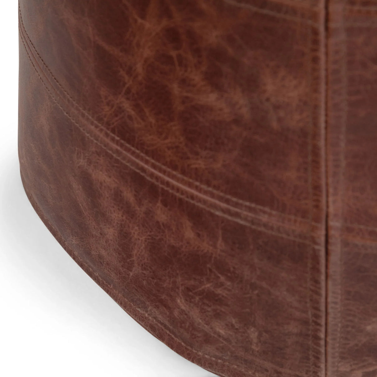 Connor - Handcrafted Round Pouf - Furniture Home Direct