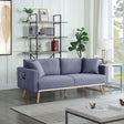 Easton - Linen Fabric Sofa With USB Charging Ports Pockets And Pillows - Furniture Home Direct